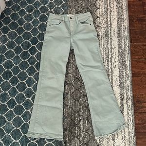 Francesca’s green flare jeans
